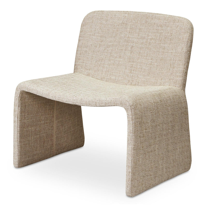 Ella Polyester Upholstered Armless Accent Chair Club Chairs LOOMLAN By Moe's Home