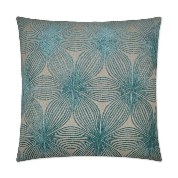 Ellery Aqua Blue Throw Pillow With Insert Throw Pillows LOOMLAN By D.V. Kap