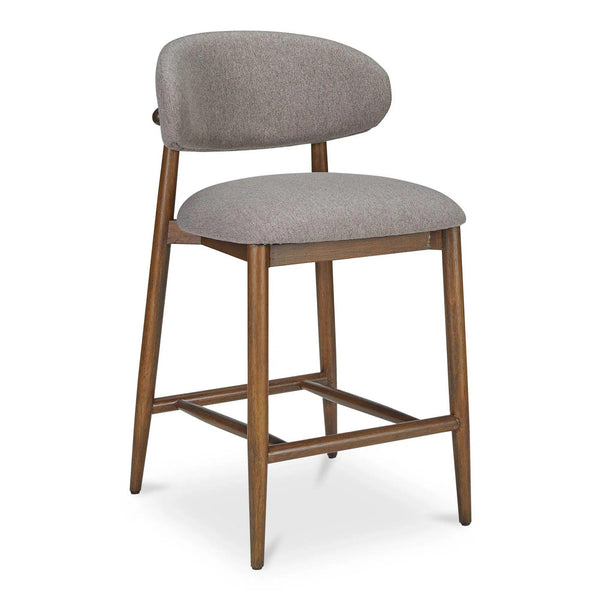 Ellie Polyester Upholstered Wood Frame Counter Stool Counter Stools LOOMLAN By Moe's Home