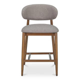 Ellie Polyester Upholstered Wood Frame Counter Stool Counter Stools LOOMLAN By Moe's Home