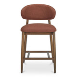 Ellie Polyester Upholstered Wood Frame Counter Stool Counter Stools LOOMLAN By Moe's Home