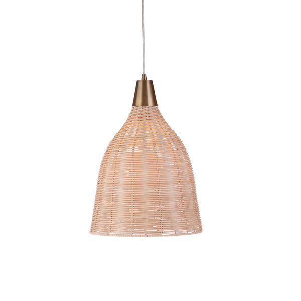 Elliott Metal and Rattan Brown Pendant Pendants LOOMLAN By Bassett Mirror