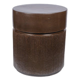 Ellipse Accent Table - Pyrite Brown Outdoor End Table Outdoor Side Tables LOOMLAN By Seasonal Living