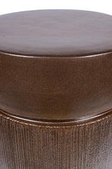 Ellipse Accent Table - Pyrite Brown Outdoor End Table Outdoor Side Tables LOOMLAN By Seasonal Living