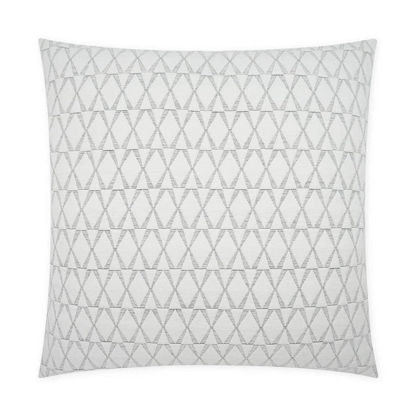 Ellory Geometric White Large Throw Pillow With Insert Throw Pillows LOOMLAN By D.V. Kap