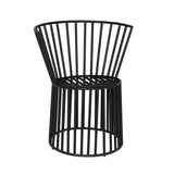 Ellsworths Steel Black Armless Chair Club Chairs LOOMLAN By Noir