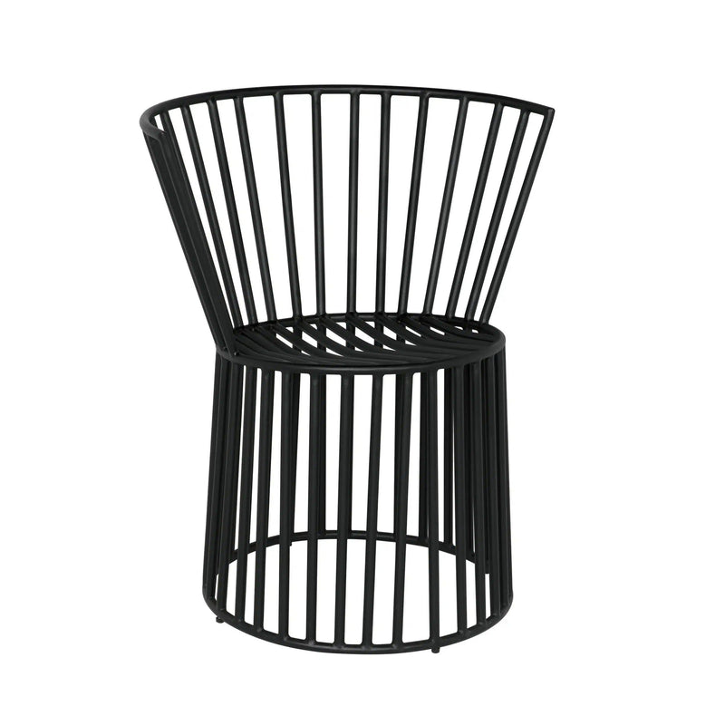 Ellsworths Steel Black Armless Chair Club Chairs LOOMLAN By Noir