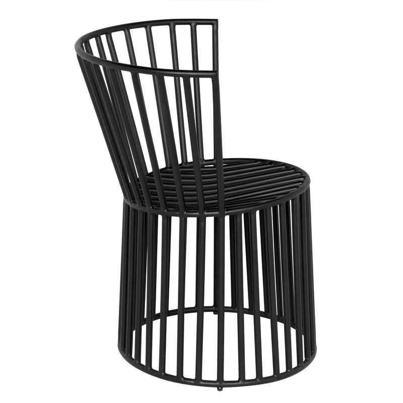 Ellsworths Steel Black Armless Chair Club Chairs LOOMLAN By Noir