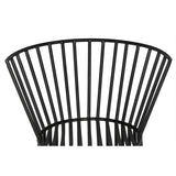 Ellsworths Steel Black Armless Chair Club Chairs LOOMLAN By Noir