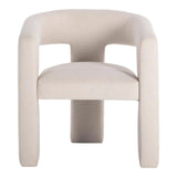 Elo Polyester and Plywood Cream Armless Chair Club Chairs LOOMLAN By Moe's Home