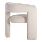 Elo Polyester and Plywood Cream Armless Chair Club Chairs LOOMLAN By Moe's Home