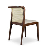 Eloa Fabric Upholstered Cane Armless Side Chair Dining Chairs LOOMLAN By Urbia