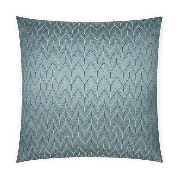 Elodie Aqua Chevron Glam Mist Large Throw Pillow With Insert Throw Pillows LOOMLAN By D.V. Kap