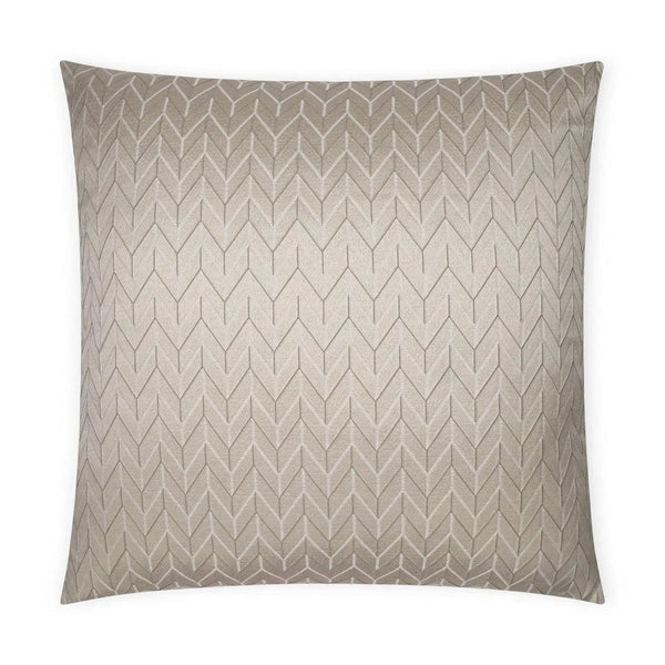 Elodie Champagne Chevron Glam Tan Taupe Large Throw Pillow With Insert Throw Pillows LOOMLAN By D.V. Kap