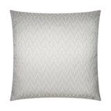 Elodie Ivory Chevron Glam Ivory Large Throw Pillow With Insert Throw Pillows LOOMLAN By D.V. Kap