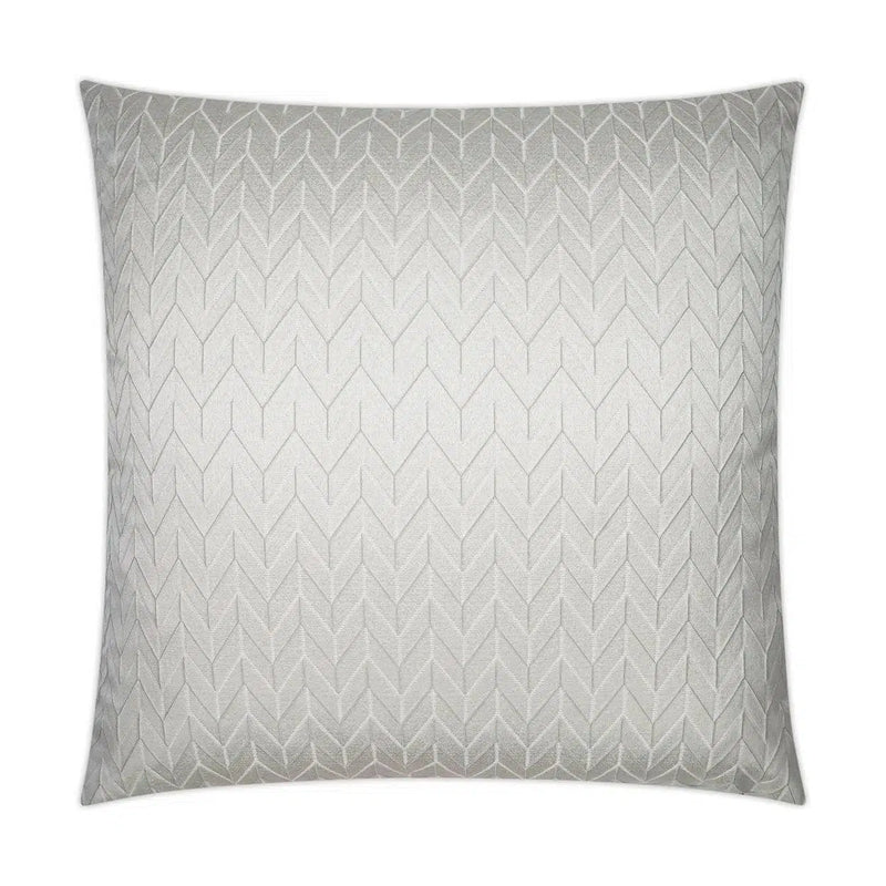 Elodie Ivory Chevron Glam Ivory Large Throw Pillow With Insert Throw Pillows LOOMLAN By D.V. Kap