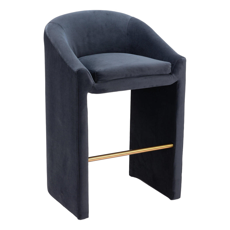 Emas Barstool Midnight Gray Bar Stools LOOMLAN By Zuo Modern