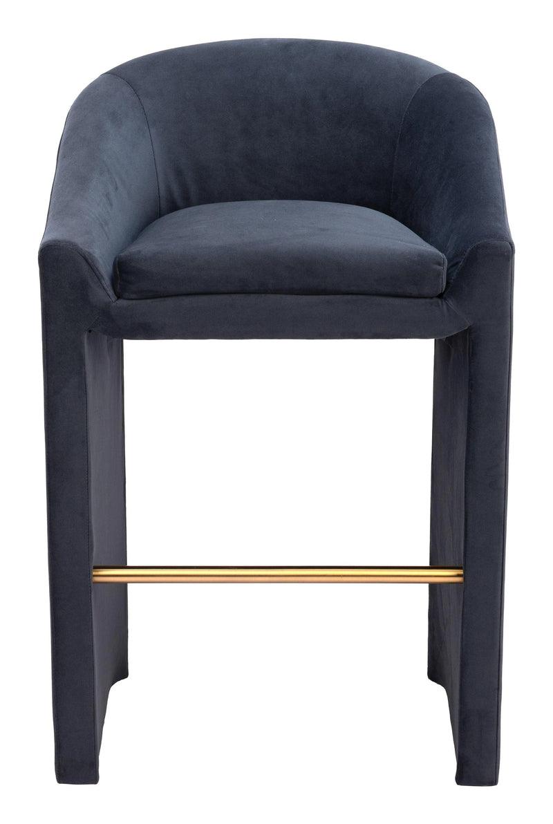 Emas Barstool Midnight Gray Bar Stools LOOMLAN By Zuo Modern