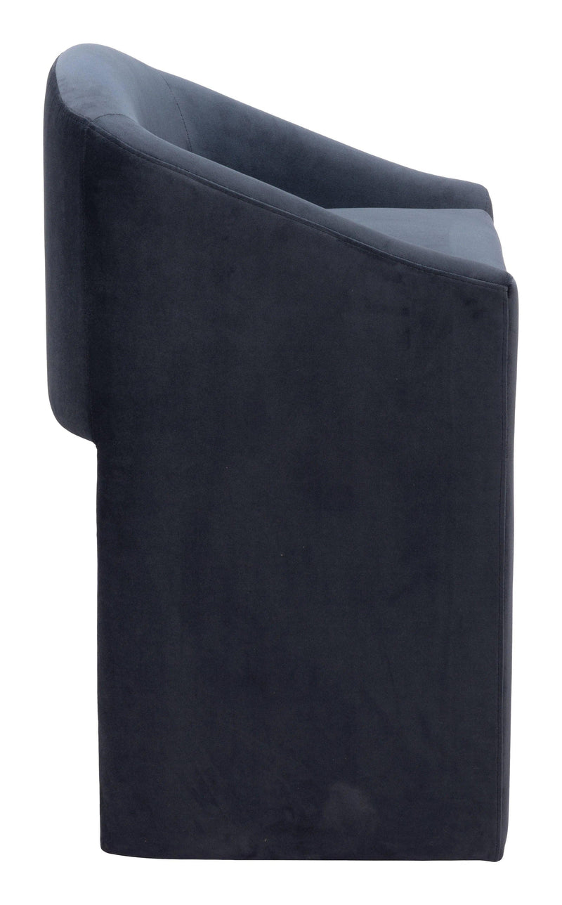 Emas Counter Stool Midnight Gray Counter Stools LOOMLAN By Zuo Modern