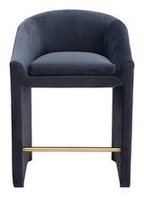 Emas Counter Stool Midnight Gray Counter Stools LOOMLAN By Zuo Modern