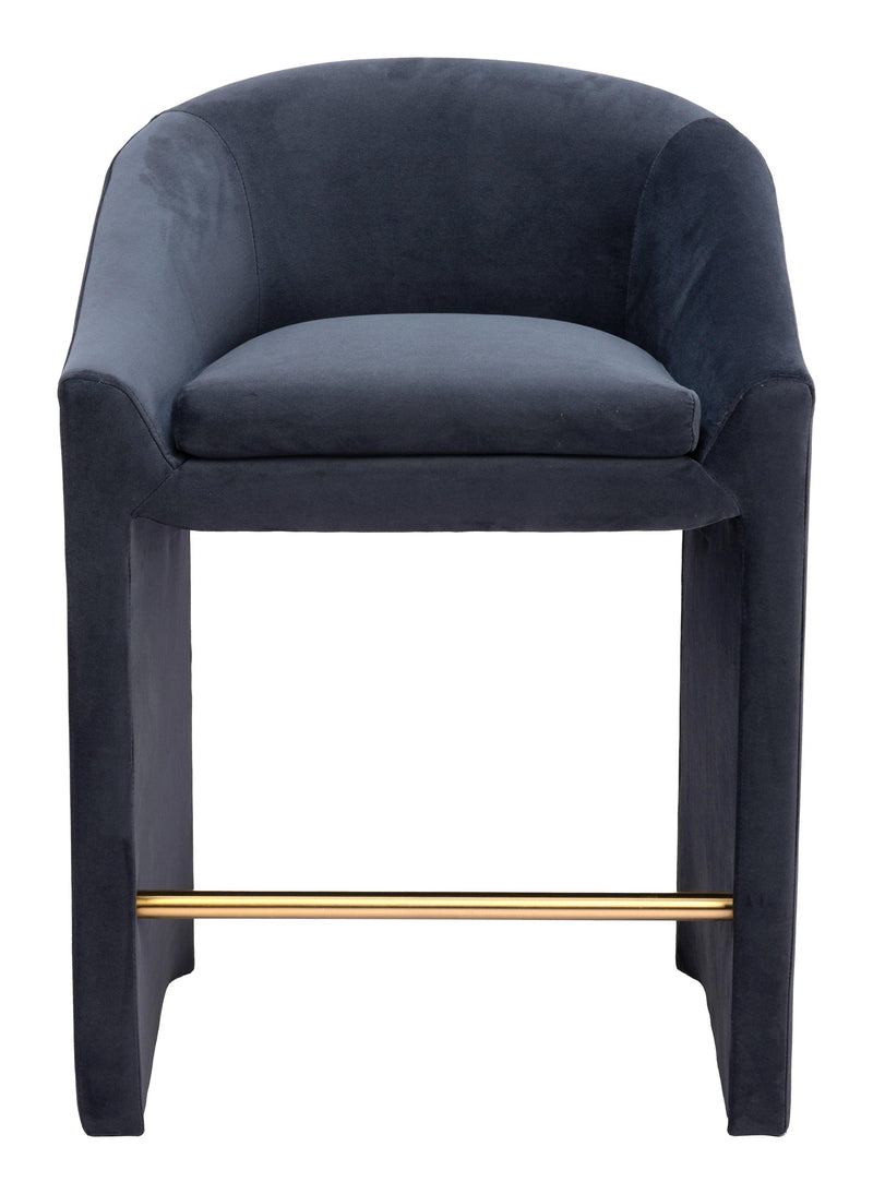 Emas Counter Stool Midnight Gray Counter Stools LOOMLAN By Zuo Modern