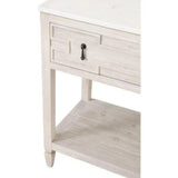 Emerie 2-Drawer Entry Console White Wash Pine White Quartz Console Tables LOOMLAN By Essentials For Living