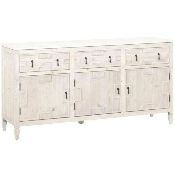 Emerie Media Sideboard White Wash Pine White Quartz Sideboards LOOMLAN By Essentials For Living