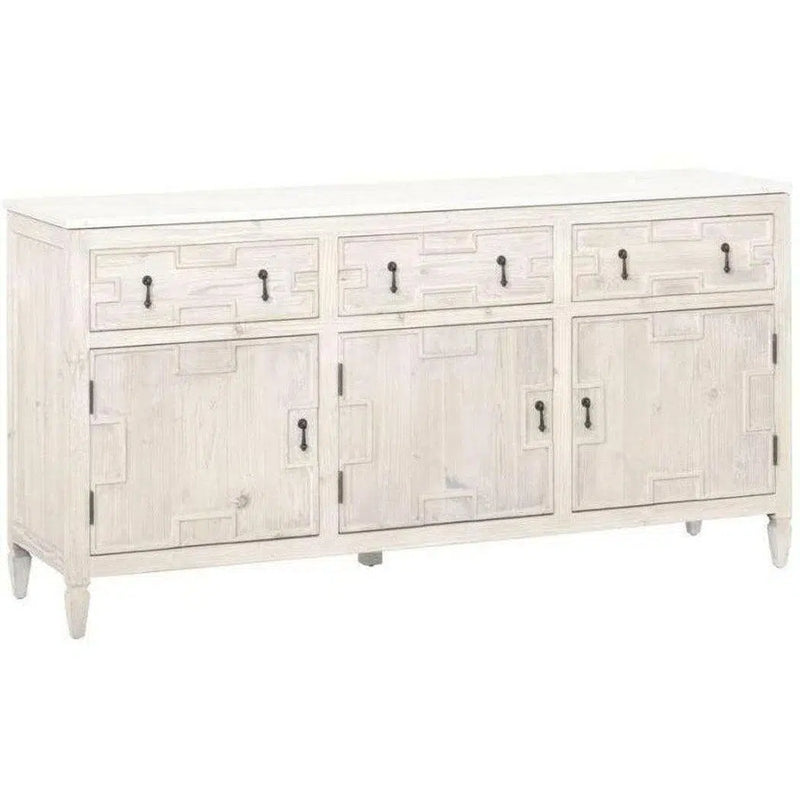 Emerie Media Sideboard White Wash Pine White Quartz Sideboards LOOMLAN By Essentials For Living