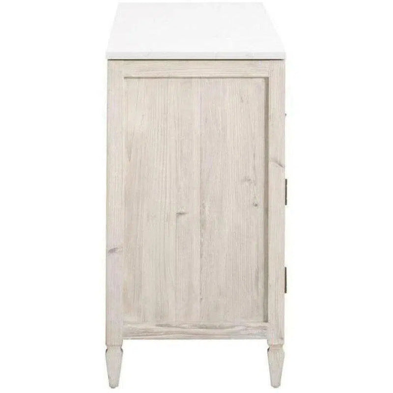 Emerie Media Sideboard White Wash Pine White Quartz Sideboards LOOMLAN By Essentials For Living