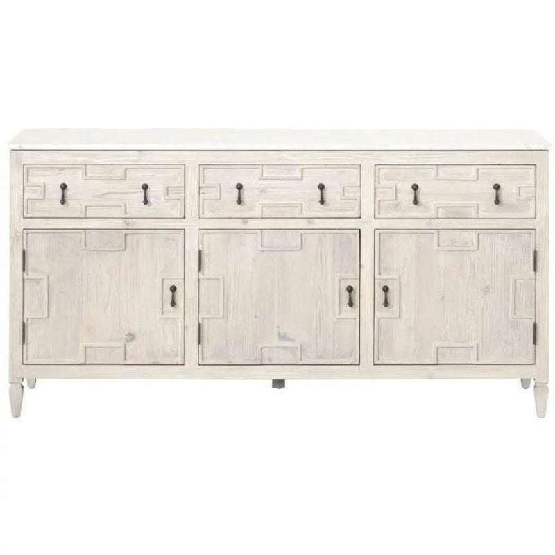 Emerie Media Sideboard White Wash Pine White Quartz Sideboards LOOMLAN By Essentials For Living