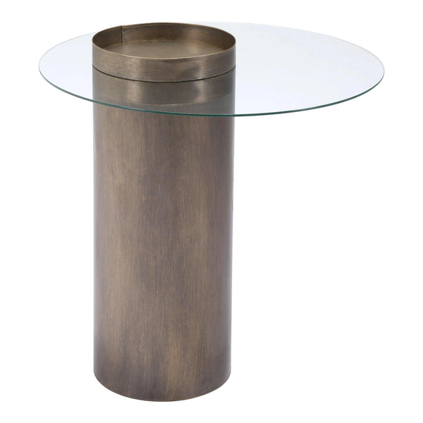 Emi End Table Antique Gold Side Tables LOOMLAN By Zuo Modern