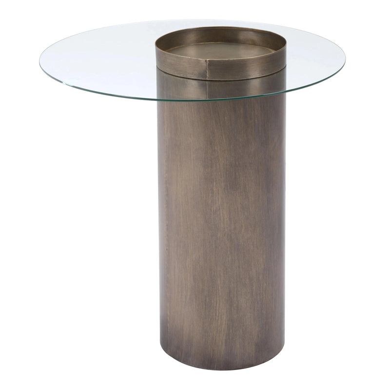 Emi End Table Antique Gold Side Tables LOOMLAN By Zuo Modern