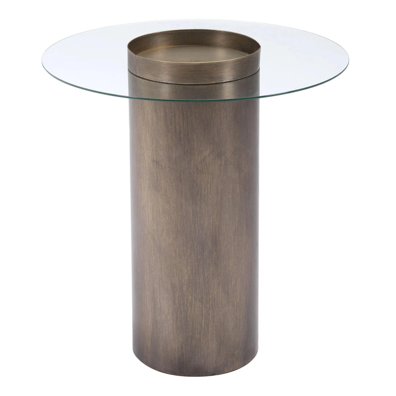 Emi End Table Antique Gold Side Tables LOOMLAN By Zuo Modern