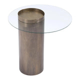 Emi End Table Antique Gold Side Tables LOOMLAN By Zuo Modern