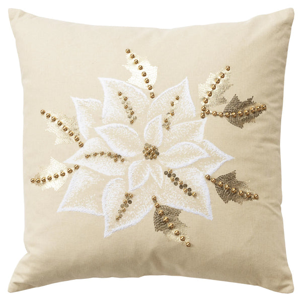 Emily Embroided Floral Decorative Pillows For Bed Throw Pillows LOOMLAN By LOOMLAN