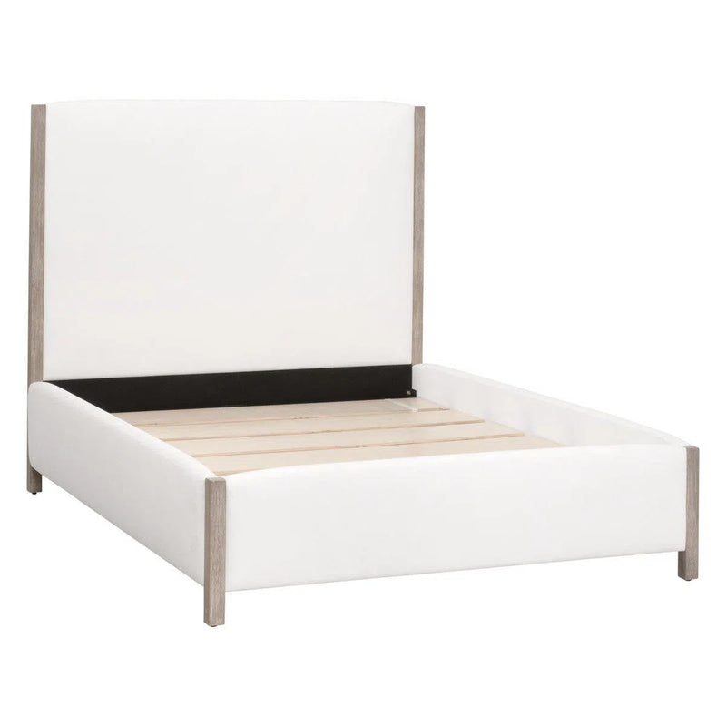 Emmett Performance Fabric Upholstered White Bed Beds LOOMLAN By Essentials For Living