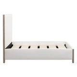 Emmett Performance Fabric Upholstered White Bed Beds LOOMLAN By Essentials For Living