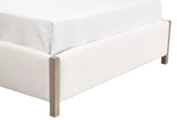 Emmett Performance Fabric Upholstered White Bed Beds LOOMLAN By Essentials For Living