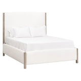 Emmett Performance Fabric Upholstered White Bed Beds LOOMLAN By Essentials For Living