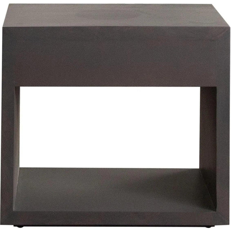 Encore Solid Mango Wood 1-Drawer End Table in Grey Oak Finish Side Tables LOOMLAN By Diamond Sofa