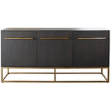 Encore Solid Mango Wood 3-Door Sideboard in Grey Oak Finish Sideboards LOOMLAN By Diamond Sofa