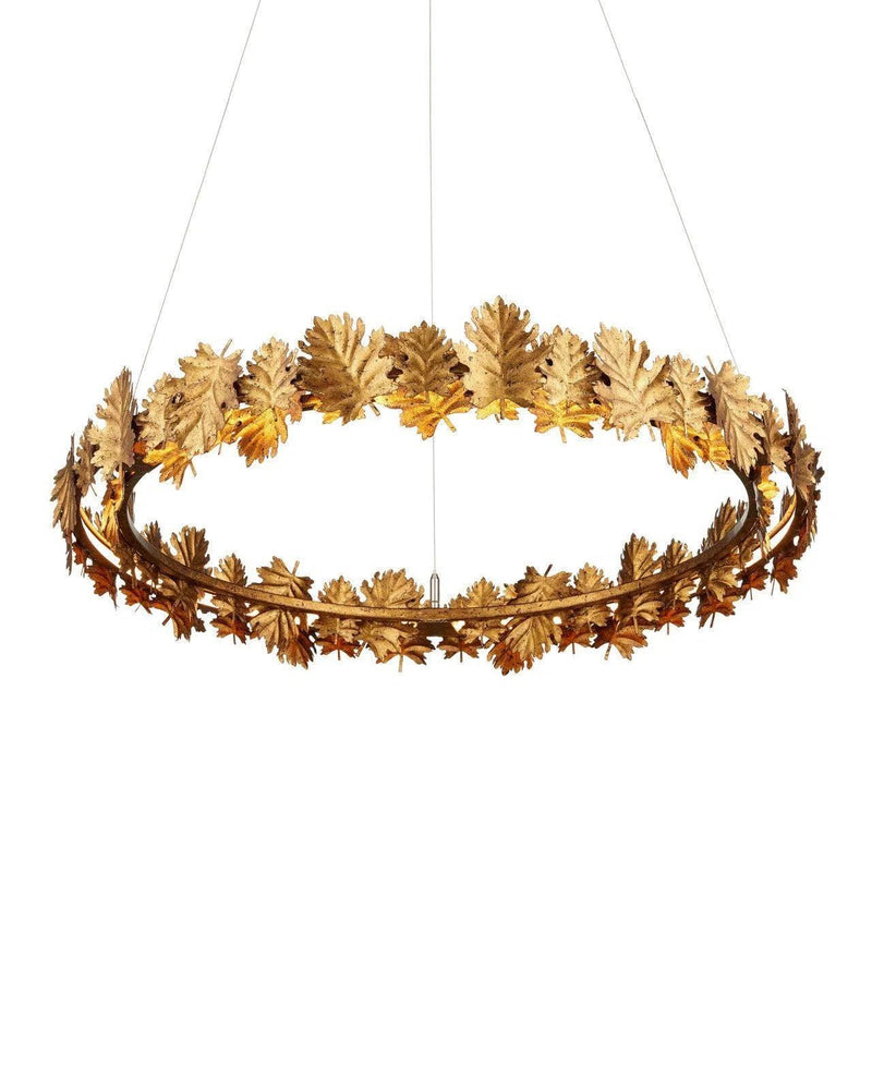 English Oak Chandelier Chandeliers LOOMLAN By Currey & Co