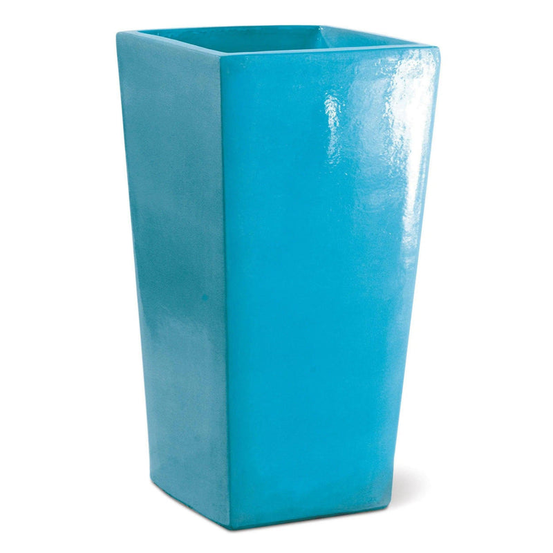 English Planter - Turquoise Blue Outdoor Planter Outdoor Planters LOOMLAN By Seasonal Living