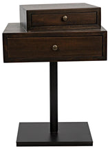 Enola Side Table, Ebony Walnut with Steel Base Side Tables LOOMLAN By Noir