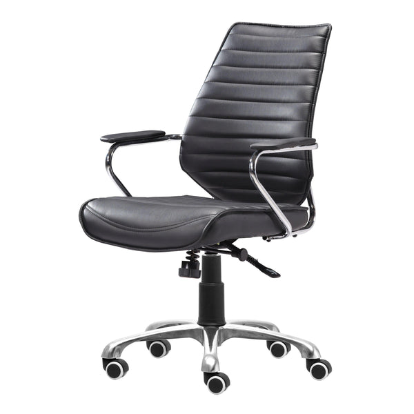 Enterprise Low Back Office Chair Black Office Chairs LOOMLAN By Zuo Modern