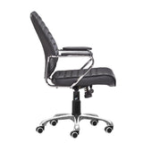 Enterprise Low Back Office Chair Black Office Chairs LOOMLAN By Zuo Modern