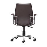 Enterprise Low Back Office Chair Espresso Office Chairs LOOMLAN By Zuo Modern