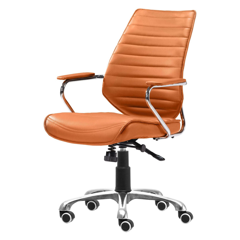 Enterprise Low Back Office Chair Orange Office Chairs LOOMLAN By Zuo Modern