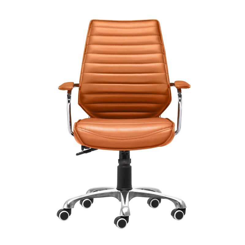 Enterprise Low Back Office Chair Orange Office Chairs LOOMLAN By Zuo Modern