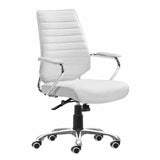 Enterprise Low Back Office Chair White Office Chairs LOOMLAN By Zuo Modern